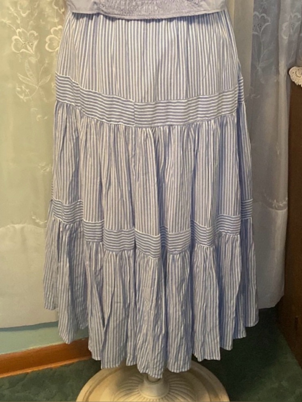 Banana Republic Factory Flounced Lined Maxi Skirt Sz L NWT - Picture 2 of 6